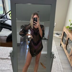 Black Crochet Cover-Up